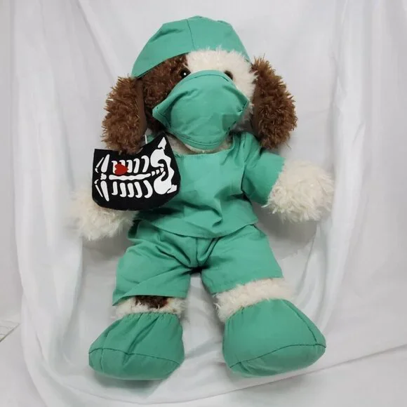 Build a Bear Scruffy Puppy Dog Doctor Surgeon Nurse Radiologist Scrubs 2013 - Picture 6 of 14